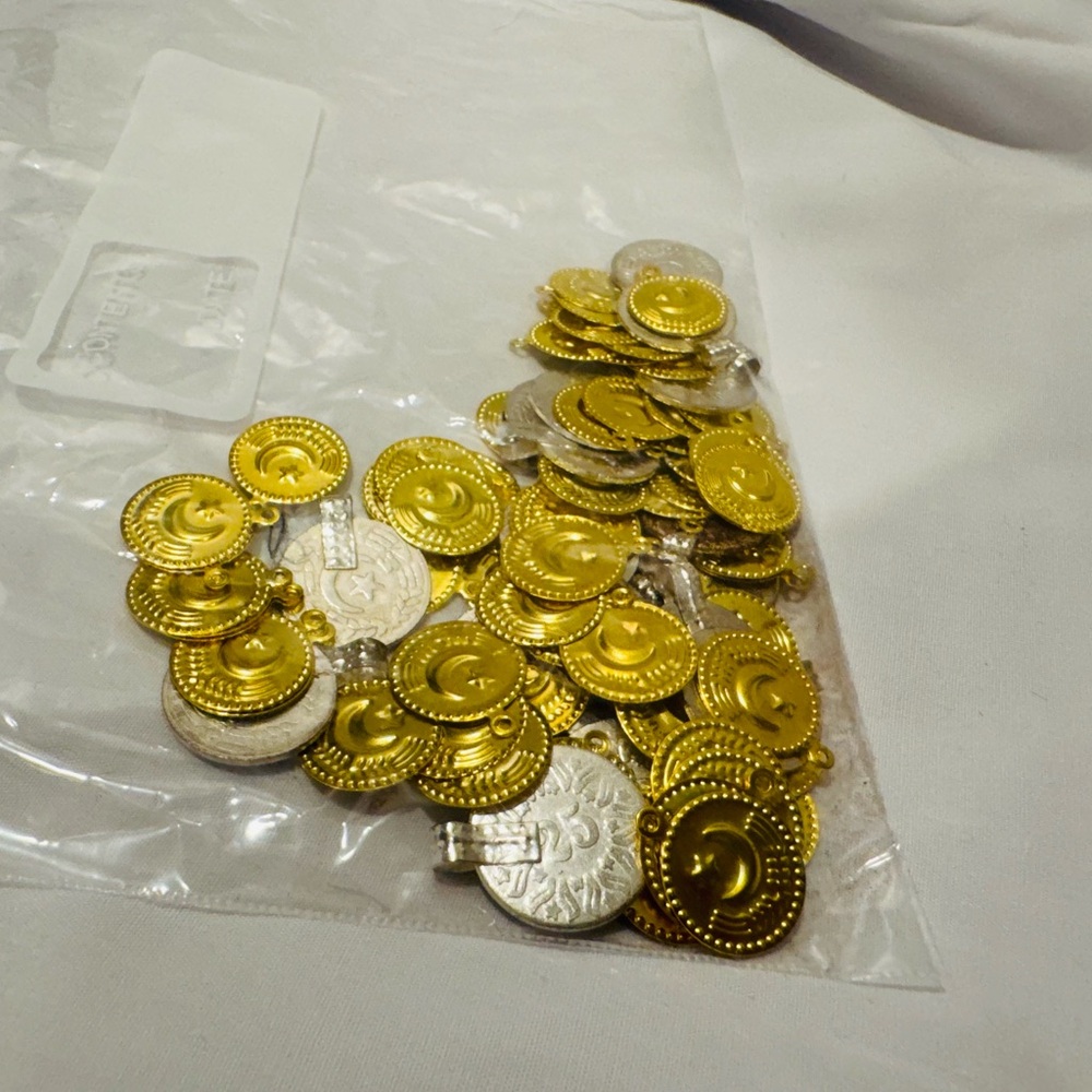 Elegant Gold and Silver Coin Earrings